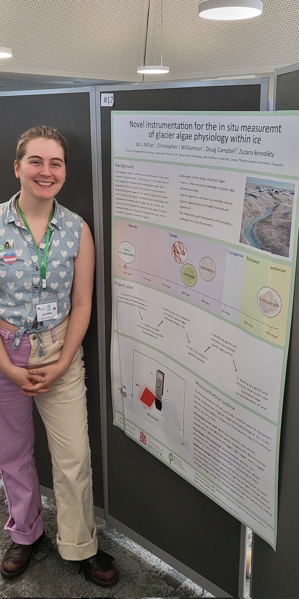 If you didn't catch my #UKArcticConf2022 poster on how to measure #glacier #algae photophysiology and what it could tell us about #SnowballEarth, I'm still here until Wed just grab me for a chat! 
#photosynthetron #iDAPT