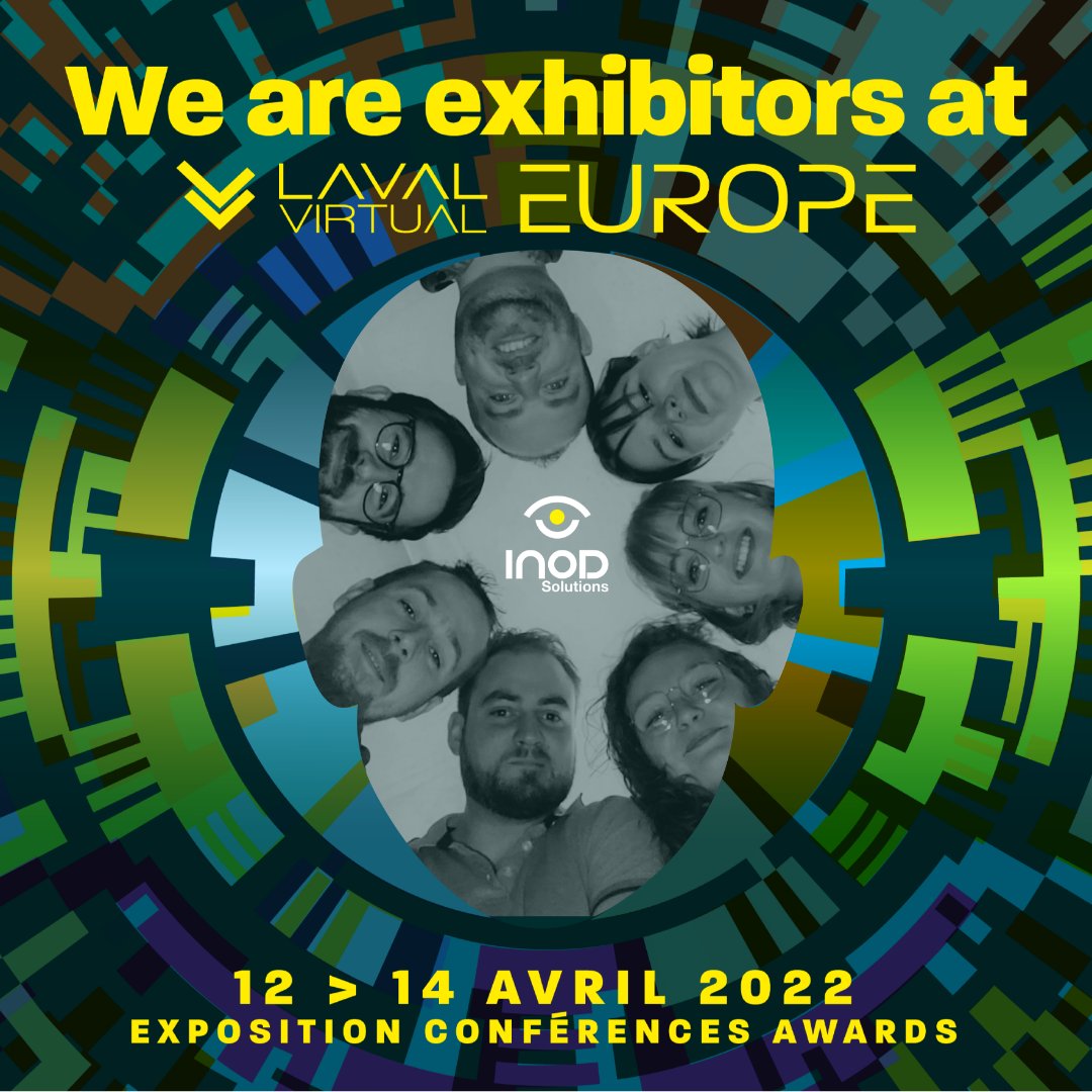 INOD Solutions (@inod_solutions) on Twitter photo On se retrouve au <a href="/lavalvirtual/">Laval Virtual</a> !
Nous serons dans le Hall A sur le stand <a href="/villageCALaval/">Le Village by CA Laval</a> aux côtés d'<a href="/ImaginVr/">Imagin-VR</a> et de <a href="/Bliss_DTx/">Butterfly Therapeutics (Bliss DTx - Endocare)</a>😉
Le salon commence à 14h cette après-midi et se termine jeudi soir !
À très vite,
La Team INOD 👁️🗨️
#VR #LavalVirtual2022 On se retrouve au <a href="/lavalvirtual/">Laval Virtual</a> !
Nous serons dans le Hall A sur le stand <a href="/villageCALaval/">Le Village by CA Laval</a> aux côtés d'<a href="/ImaginVr/">Imagin-VR</a> et de <a href="/Bliss_DTx/">Butterfly Therapeutics (Bliss DTx - Endocare)</a>😉
Le salon commence à 14h cette après-midi et se termine jeudi soir !
À très vite,
La Team INOD 👁️🗨️
#VR #LavalVirtual2022
