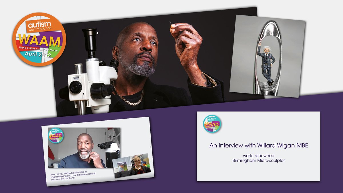 autismwestmids's tweet photo. On World Autism Awareness Day, 2nd April, we released an online interview with world renowned Birmingham micro sculptor Willard Wigan MBE

Please see the video here: https://t.co/lF2nXQcQdp

#WorldAutismAwarenessDay #WorldAutismAcceptanceWeek #autism #autistic #Birmingham #Art https://t.co/ci4dKNp9IQ