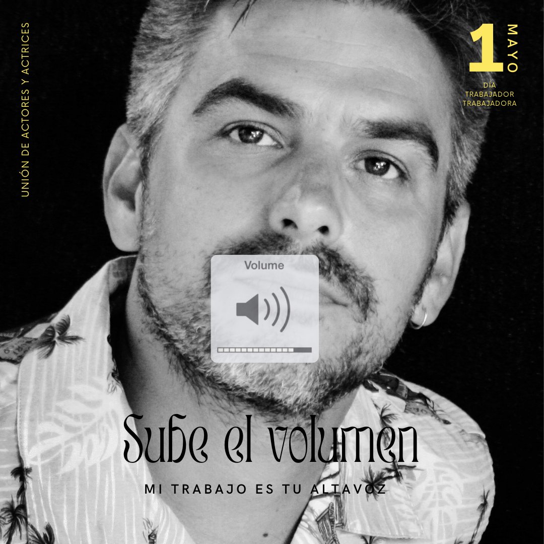 uniondeactores's tweet photo. 'SUBE EL VOLUMEN'
Mi trabajo es tu altavoz 🎙 

El trabajo de los actores y de las actrices es el reflejo de la sociedad. Sube el volumen para que nos escuchen fuerte y claro

#SubeElVolumen #1Mayo

📣 @AlmarchaSonia, @tiettoni, @zaidaalonso14, @sofiasquitt https://t.co/iFoaNBQ5IX