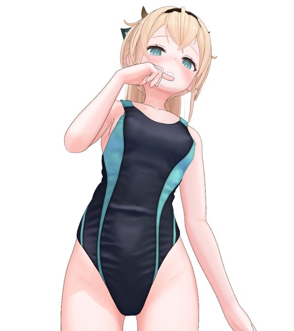 ・競泳水着作成
通常衣装の調整から目を逸しつつ😇
今回は競泳水着を作ってみました～🤗
シワ多めにしてみました
こういう衣装はウェイトが楽で良き 