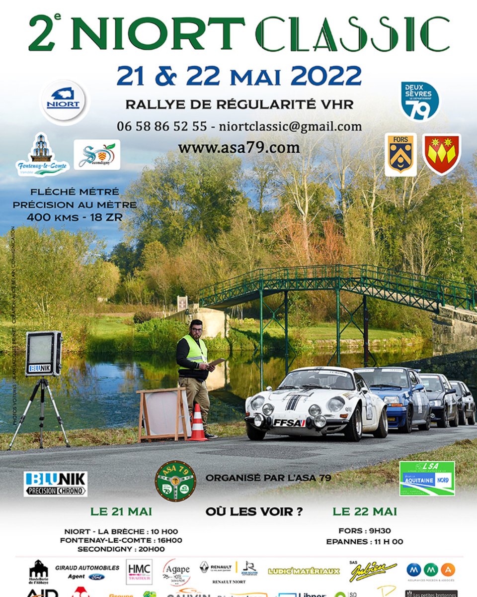 BelainAlice's tweet photo. Rendez-vous au prochain Rallye Niort Classic les 21 et 22 mai, départ place de la Brèche ! (L'affiche est ma dernière réalisation)
Plus d'infos sur le site de l'ASA 79 : https://t.co/nG23QGn82U https://t.co/5ByAmzmJZT