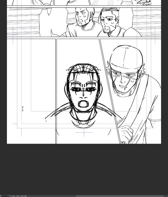 対象定規使って描いてみたら怖すぎて泣いてる 