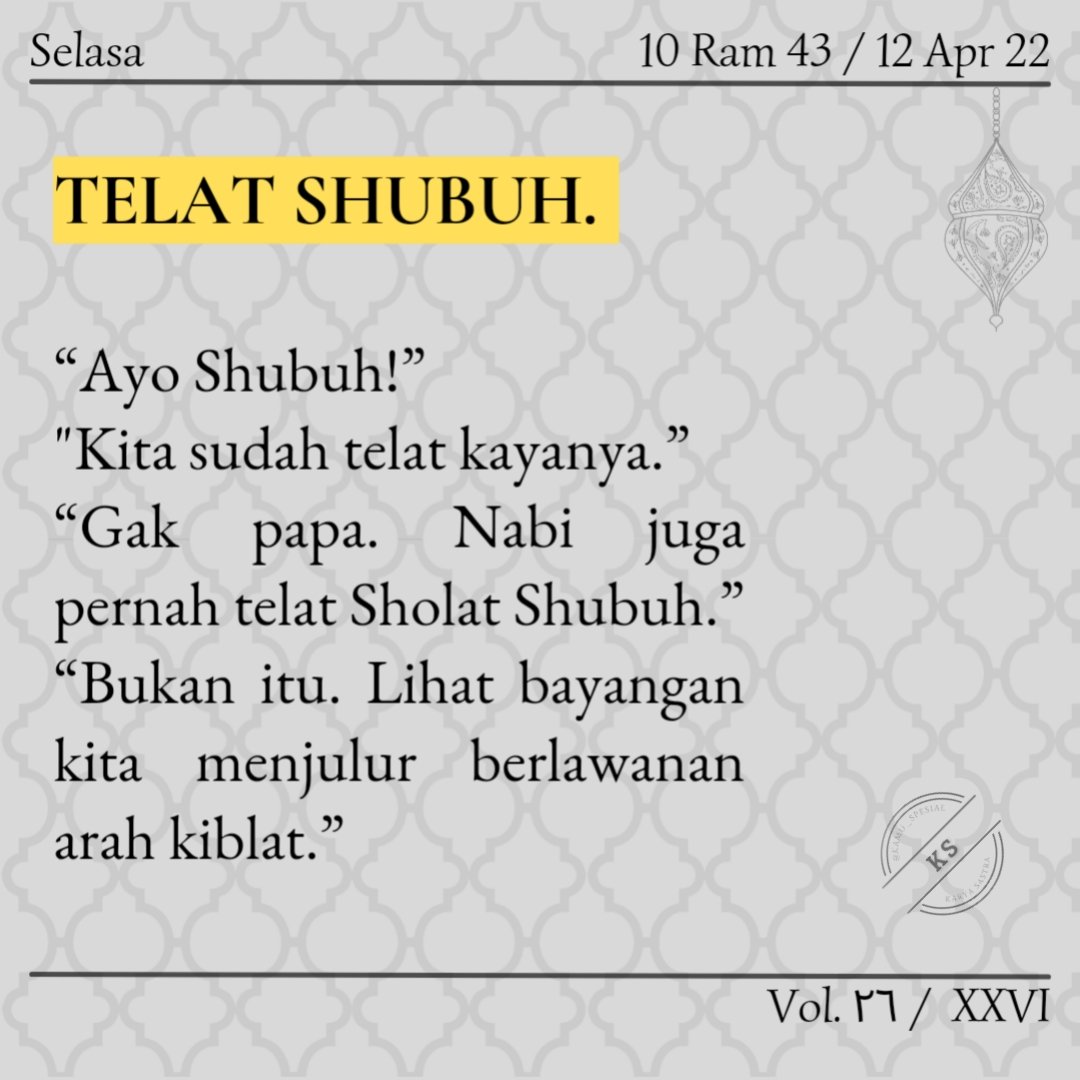 Karya | | Telat Shubuh.