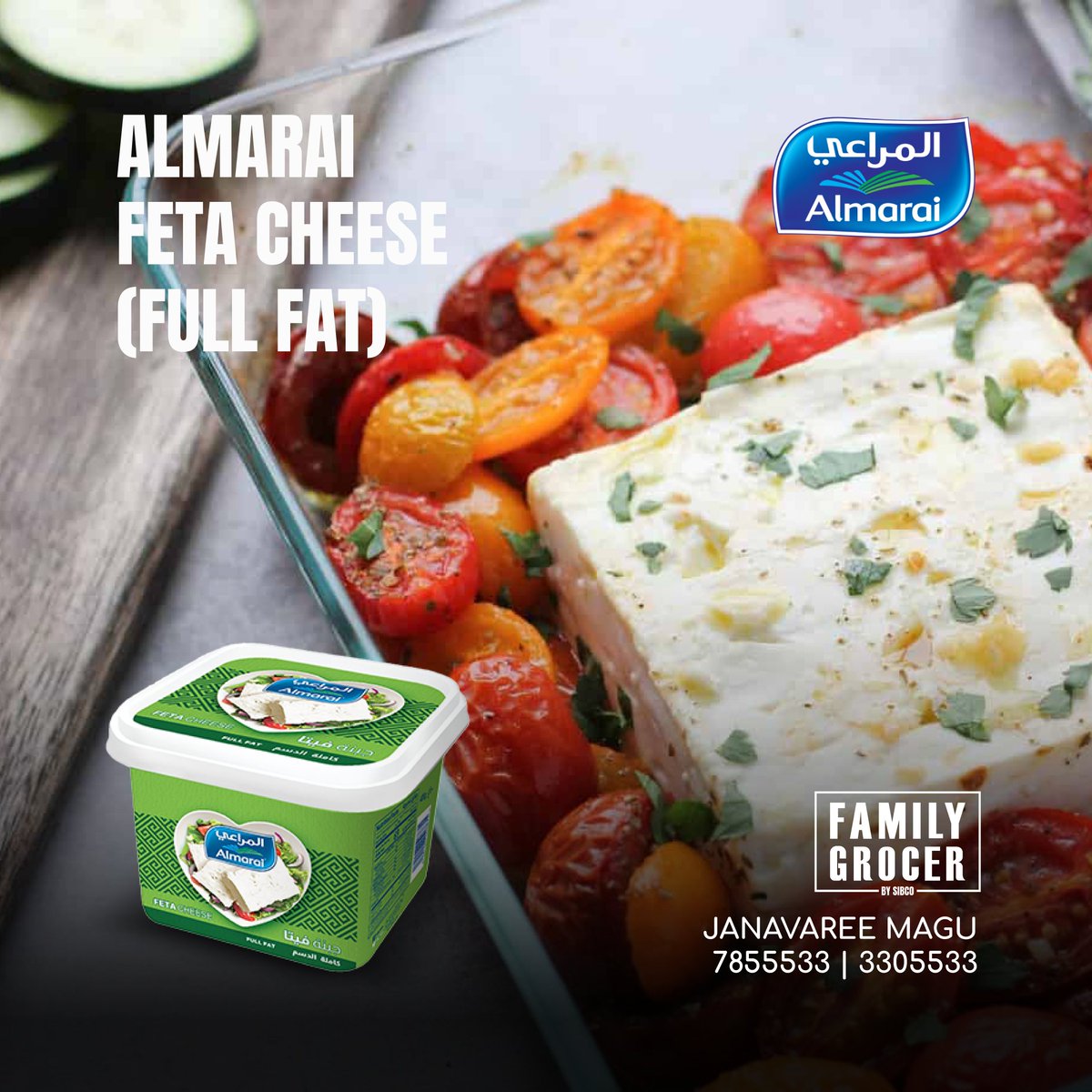 Almarai Premium Feta Cheese. Remarkably versatile and can be used practically anywhere that calls for a salty cheese. I crumble it over salads and soups, toss it with roasted vegetables, grains, and pastas.

#familygrocermv #Almarai #fetacheese #cheeselover