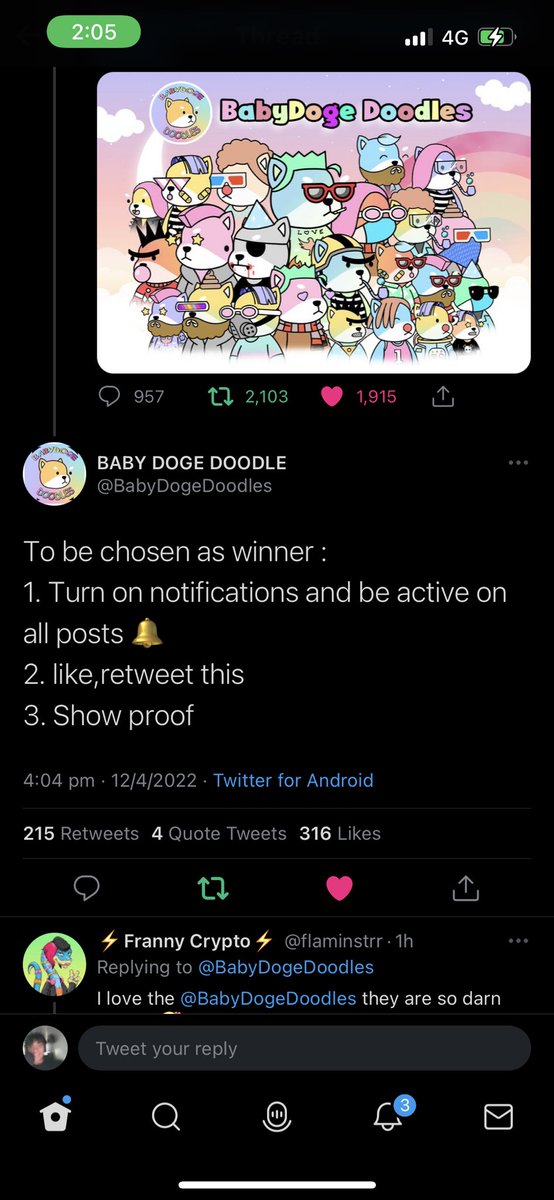 Kylemalana7's tweet photo. @BabyDogeDoodles https://t.co/yBCcVvqswg