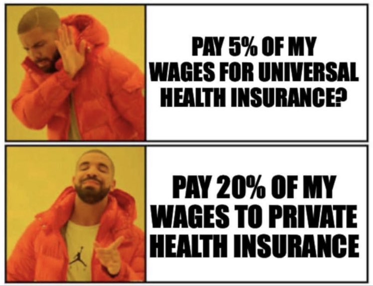 People are aware of this but happily pay this up-charge so that poor people can’t benefit. Know your opponent—they claim to be fiscal conservatives, but if that were true they would be fighting for universal healthcare and housing for the homeless…but they are not