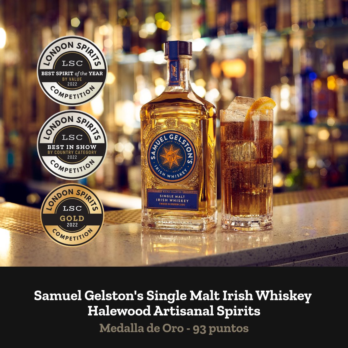 🏅 Increíble triunfo de <a href="/SamuelGelstons/">Samuel Gelstons</a> que ganó:

👉 Best Spirit by Value
👉 Best Spirit by Country, Irlanda
👉 Medalla de Oro, 93 puntos.
¡Felicitaciones!
#londonspiritscompetition #spirits #cognac
#ferrandcognac #bebidasalcoholicas #bar #restaurant
#pub #hotel #bartender