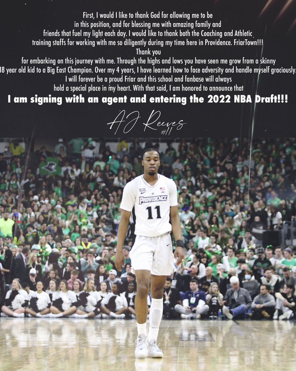 ajreeves11's tweet image. Thank You FriarTown 🖤🤍 #BigShot #Threeves