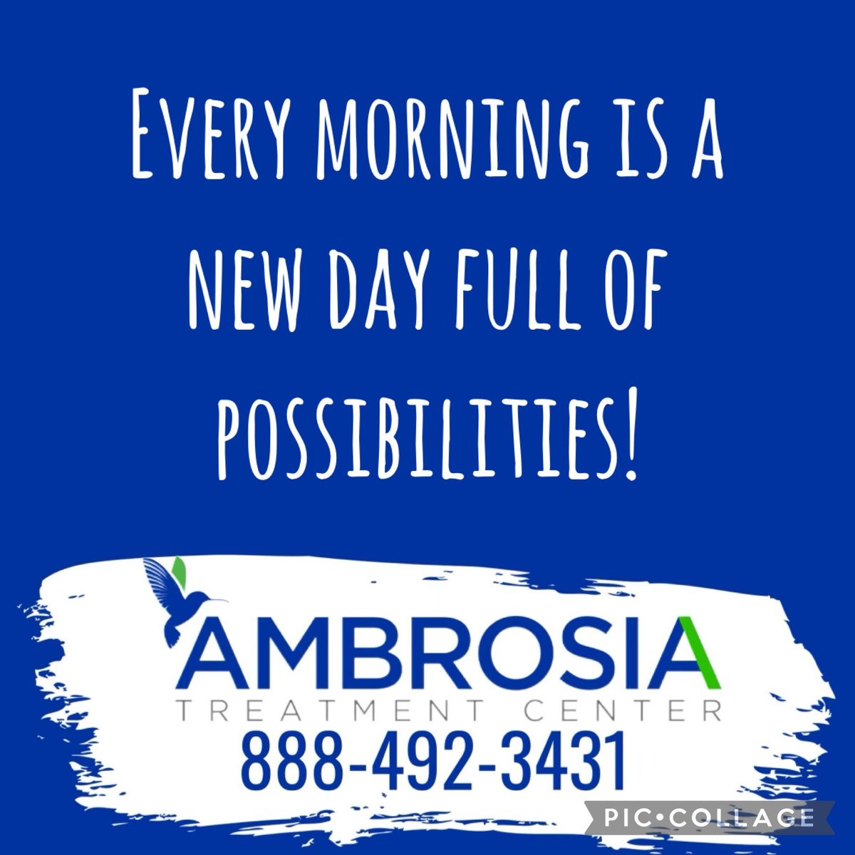 AmbrosiaTC's tweet photo. Everyday is a new day! Make it count! #ambrosiatc #mentalhealthawareness #thereishope #recovery #sober https://t.co/jyaQBdOHsm