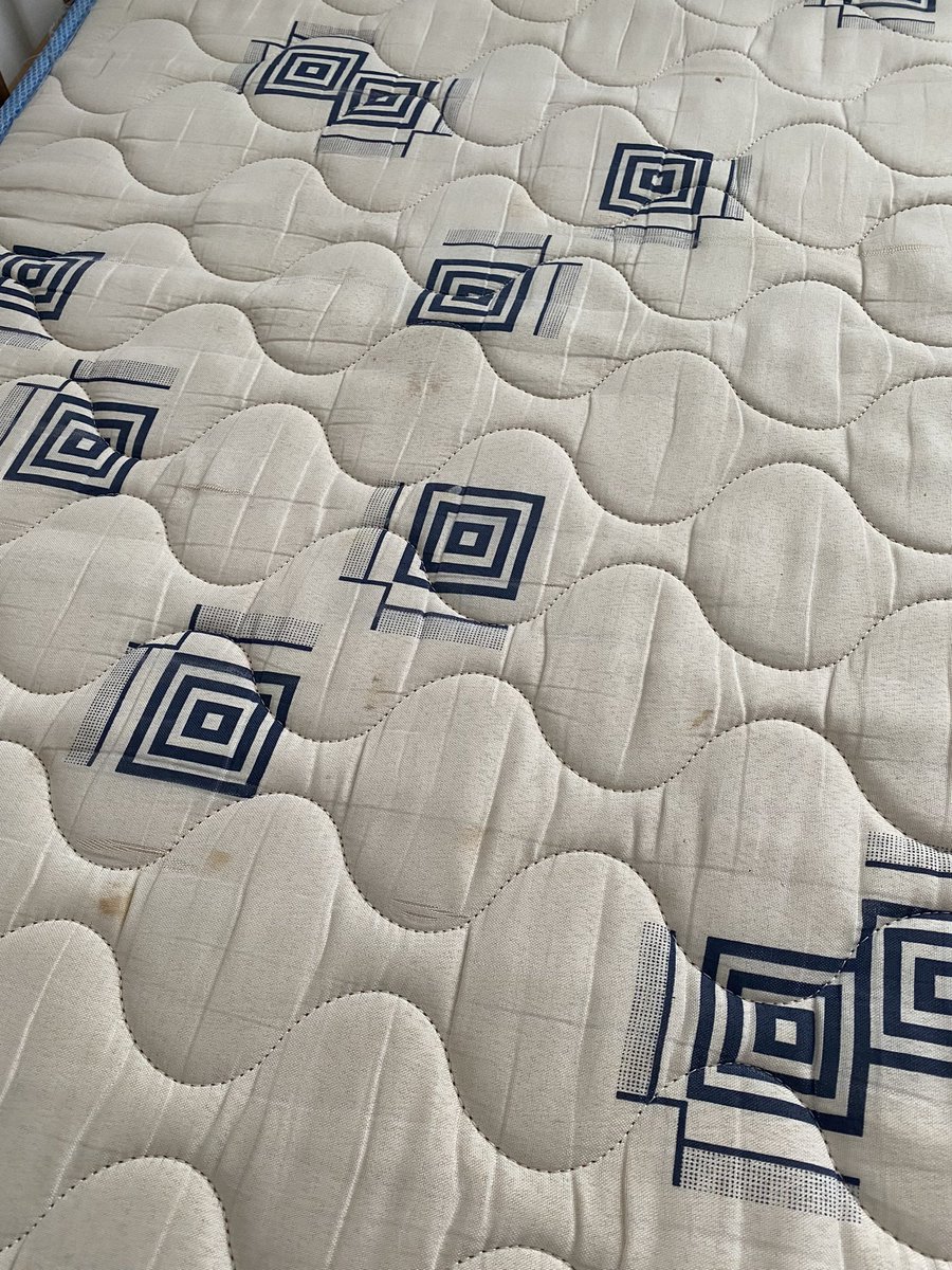 Wingifer's tweet photo. @bookingcom Speechless and appalled that such an atrocity was allowed, these are #covid times #Unbelievable #unsanitary Rented a property with stained mattresses, just #unhygienic and #gross. @bookingcom refused to refund my money, still allowing others to rent. https://t.co/PTRJOi91pu