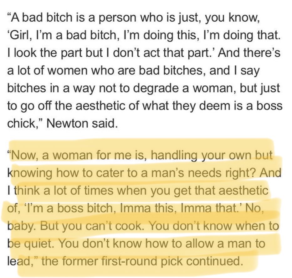 SDesrosiers07's tweet photo. @antonio_archie @jlynn43xo @B1B_Lancer @Panthers @FieldYates It’s this part bud. In a world of equal rights he says a woman should cater to a man’s needs. His quote that you provided… https://t.co/A27DfaHm4m