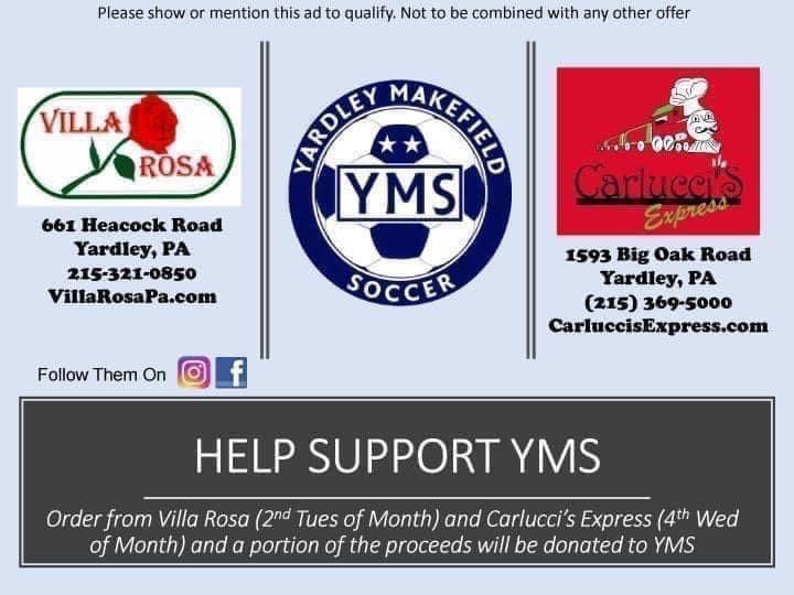 ymssoccer's tweet photo. Today is YMS Fundraising Day at Villa Rosa! Be sure to show this flyer when you order, and help earn money for YMS! 🍕 🍝 🥗 #ymssoccer #noneedtocook @VillaRosaPa https://t.co/8QHPDfWcdS
