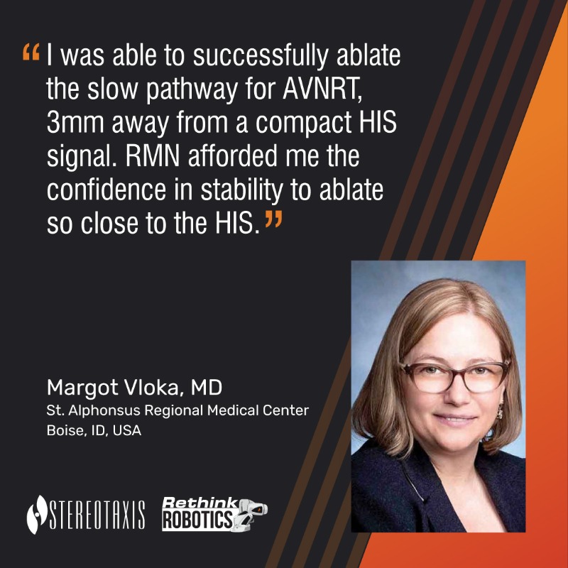 Stereotaxis's tweet photo. #RethinkRobotics at #HRS2022💡
Unprecedented robotic precision & stability for those cases where a small mistake can have devastating consequences. Join us at HRS to explore this & other benefits of #RoboticEP.
@MargotVloka @HRSonline @SaintAlsHealth #EPeeps #EPFellows #Robotics