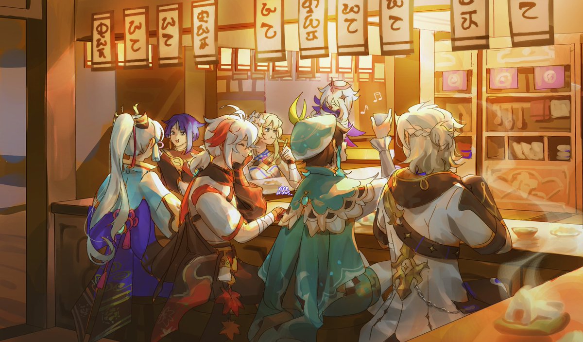 vinndraws_'s tweet photo. meal at uyuu restaurant !! 🍜 #原神 #genshinimpact https://t.co/XfGC0dcfTR