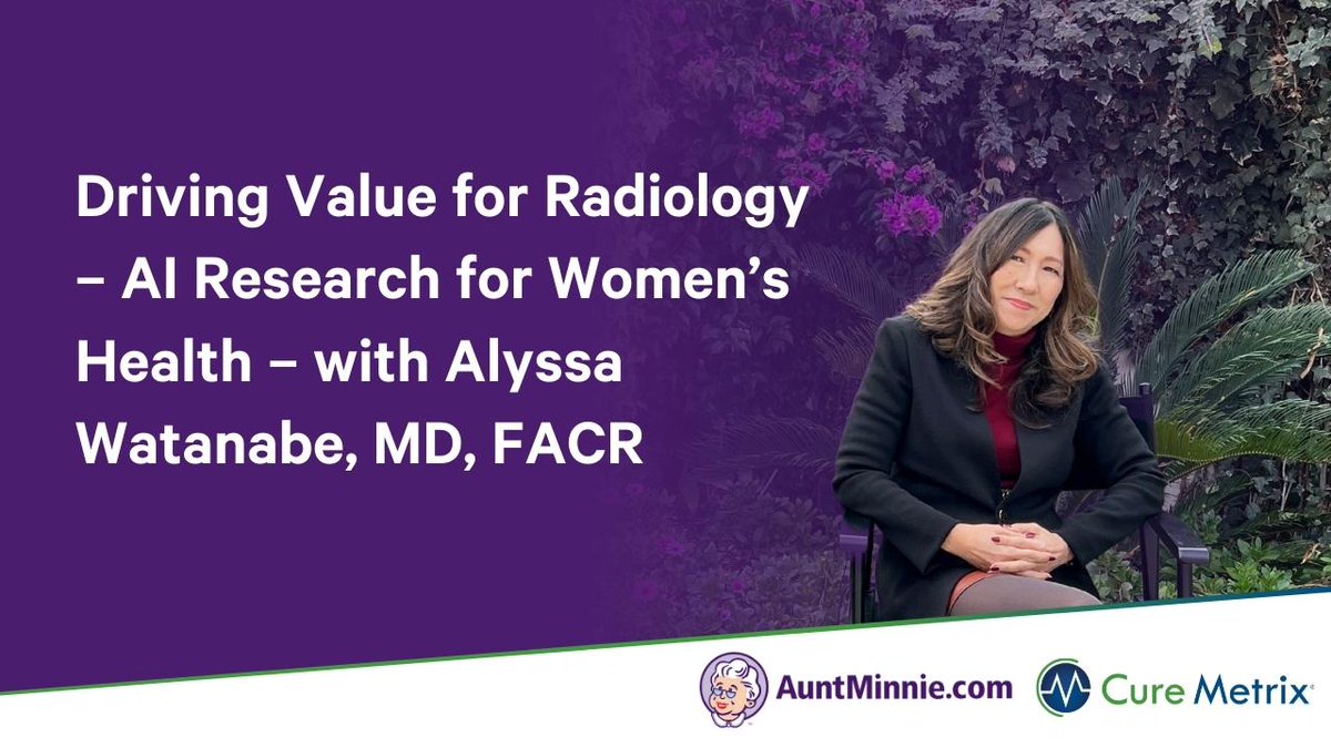 CureMetrix's tweet photo. Learn more about how #AI is driving value for #radiologists, women's health, and healthcare systems in this video podcast w/ @AuntMinnie where our CMO, Dr. @alyssa90266 was interviewed.

Watch: https://t.co/NqL3M2Qq56

#AIMammogram #cmTriage #cmAssist #cmDensity #cmAngio https://t.co/5dcC1wc4Lc