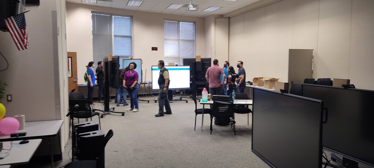 GAllen_Prime's tweet image. It&apos;s GO TIME! The first two campuses in @AliefISD Iare getting their @GetClearTouch  #interactive Displays, mobile stands, PC&apos;s and webcams today! @PrimeSystemsUS #interactdifferently #getcleartouch #primesystems #partnership #whitegloveservice