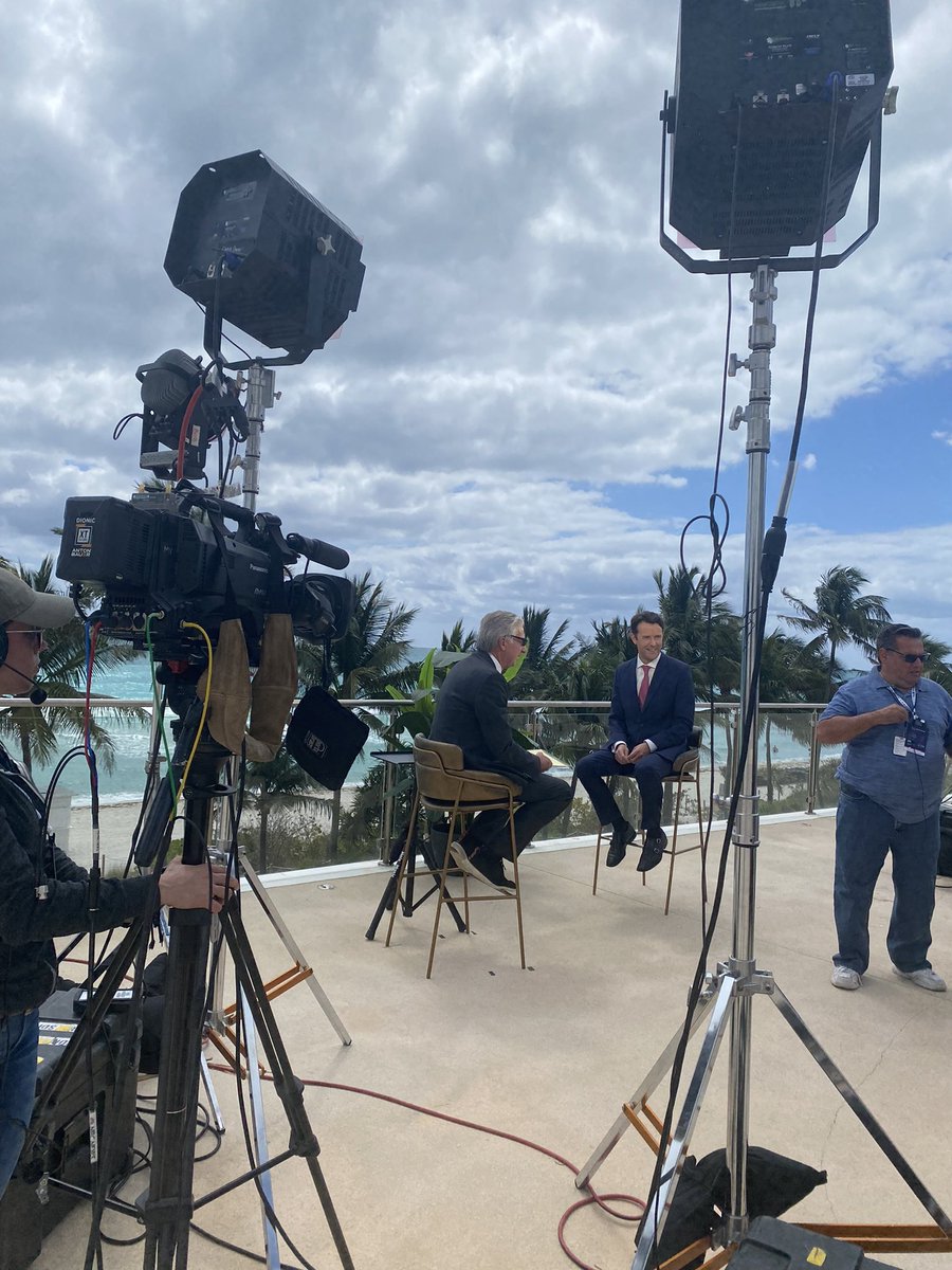 ElickerKathleen's tweet photo. .@willrhind of @graniteshares chatting with @BobPisani at #ETFExchange in Miami. BTS now & online later. Check it out! 🌊🌴 https://t.co/yUtZ82vqXz