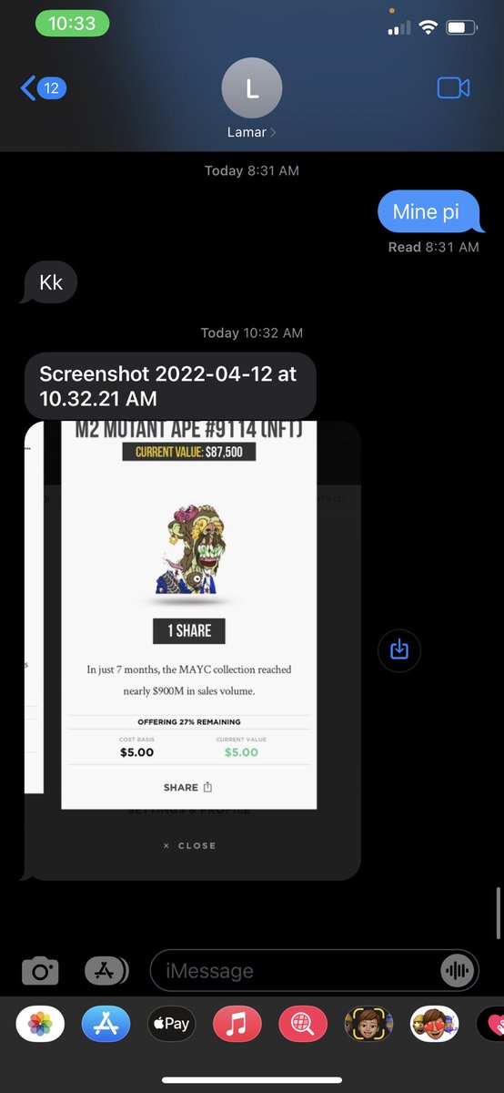 BagBoy205's tweet photo. When you find out about something good you spread the word my cousin and wife got their first fractional pieces of nfts @OnRallyRd and I’m so excited for them they understand but I will teach them 🔥🔥🔥🔥 #mutantape #rallyrd #liiit https://t.co/bCe4G6IumJ