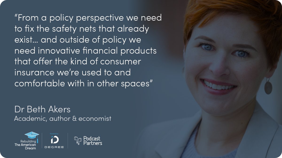 Degree Insurance is exactly what <a href="/DrBethAkers/">Beth Akers</a> described - an innovative safety net that protects income after graduation. Visit degreeinsurance.co to learn more!

#degreeinsurance #highereducation #studentsuccess #collegestudents #rebuildingtheamericandream