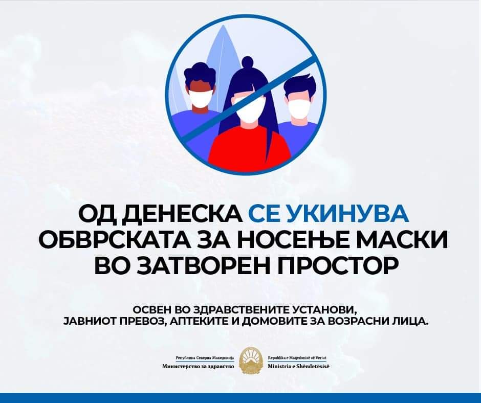 Владата на 37-та седница ги прифати препораките на Комисијата за заразни болести утврдени од страна на Главниот координативен кризен штаб.

🔗 koronavirus.gov.mk/vesti/224043