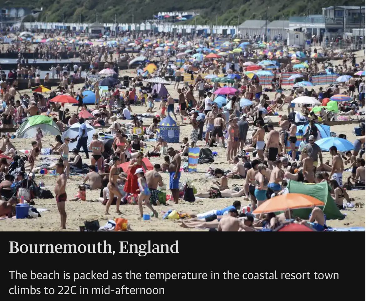 Lindy_Loo15's tweet photo. @RuthDavidsonPC May 2020 same time as partygate. Mobbed beaches. How many here followed lockdown rules? Whatever Boris did he’s received a very small fine and I couldn’t care less. The last thing this country needs is yet another leadership election. https://t.co/ivTtY997h2