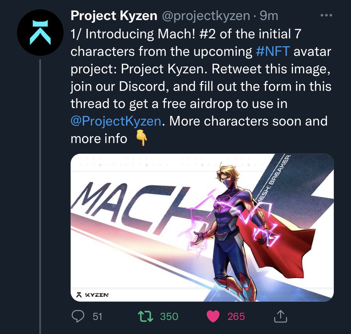 malachiobrien's tweet photo. So @TomBilyeu @projectkyzen MACH is awesome. Definitely a 90โs X-Men, X-Factor feel.
#NFTCommumity be sure to follow @projectkyzen & follow necessary steps to get this airdrop.
Loving this @impact_theory
Grateful to be a #LegendaryKey holder. https://t.co/8jT2jZoD6v