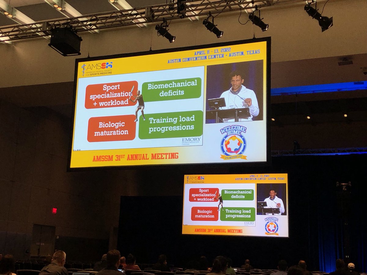 NeeruJayanthi's tweet photo. Loved speaking about youth sports, overuse injury and tennis medicine at ⁦@TheAMSSM⁩ Annual Meeting!  Remember, play tennis… you’ll live 10 years longer!! ⁦@EmorySportsMed⁩ well-represented in Austin! https://t.co/BVH7uXjqRH