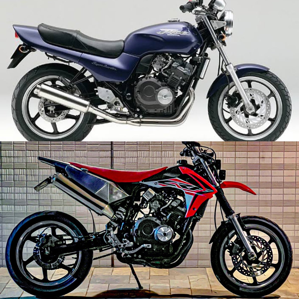 四気筒250ccのネイキッドマシンを モタード風に改造 #カスタムバイク 