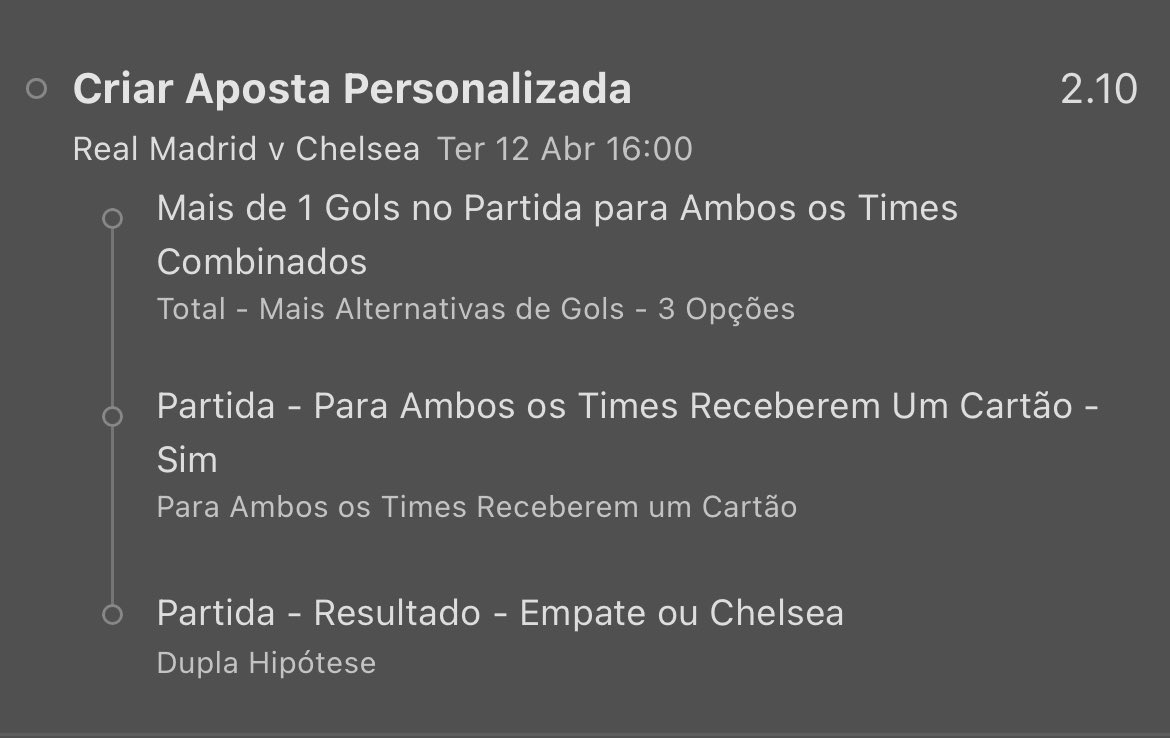 tipzada's tweet photo. 🔥🔥🔥

DIA DE CHAAAAMPIONS !

⚽️ - #UCL 
⏰ - 16h
⚠️ - Real Madri x Chelsea 
🍀 - Chelsea/empate, cartão p ambos os times &amp; +1.5 gols (CriarAposta)
📈 - Odd 2.10 (Bet365)

#Futebol #ChampionsLeague #RealMadri #Chelsea #Bet365 #Betano #Tipzada https://t.co/Sr3bINgDXc