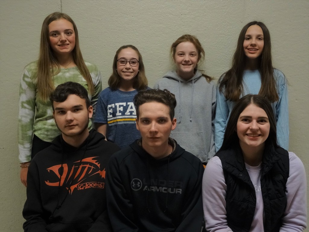 Congratulations to the March Middle and High School Students of the Month: 6th-Macee McGregor, 7th-Mackenzie Atherton, 8th-Emily Acree, 9th-Dylan Carlson, 10th-Madison Peckham, 11th-Jared Schimmel and 12th-Morgan Jager!