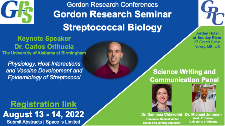 BradySpencer12's tweet photo. Hey #streptwitter, we’re approaching final call for abstracts for the Strep Biology 2022 GRC/S! Submit abstracts by April 20th to be prioritized for a talk &amp; check out info for the inaugural Strep GRS for trainees and #hashtag competition below. Hope to see you there!🧫🎉 Pls RT! https://t.co/HRvIOJG6k2
