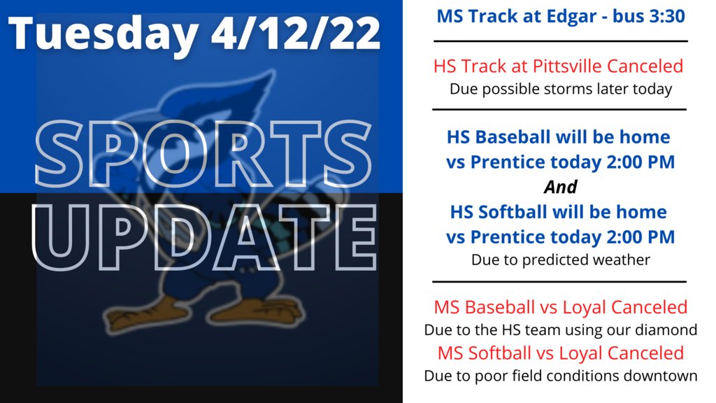 SDOAthensWI's tweet photo. Sports Update for Tuesday April 12, 2022 https://t.co/dj0BtE600V