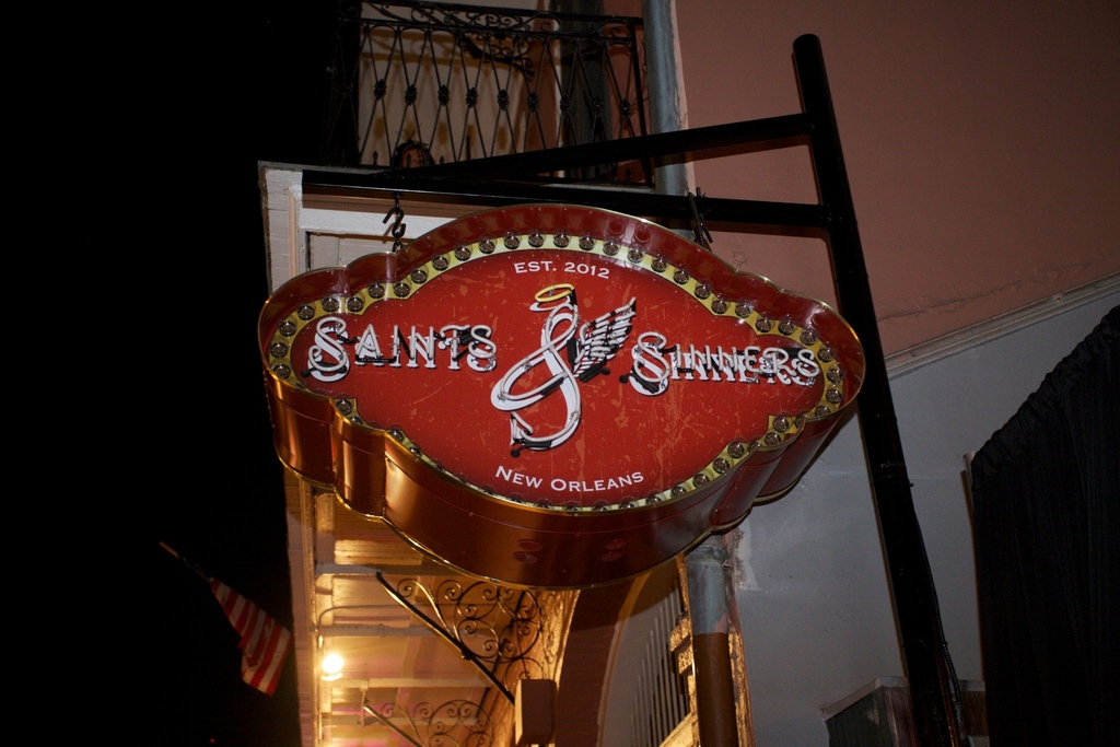 If you see our sign on don't pass by! Come on in, as delicious food 🥗, tasty drinks 🍹, and a good time 🎉 awaits you 💕: saintsandsinnersnola.com

#saintsandsinners #nolabars #bars #nolarestaurants #restaurants #nolavenues #bar #restaurant #drinking #eating #dinner #dining