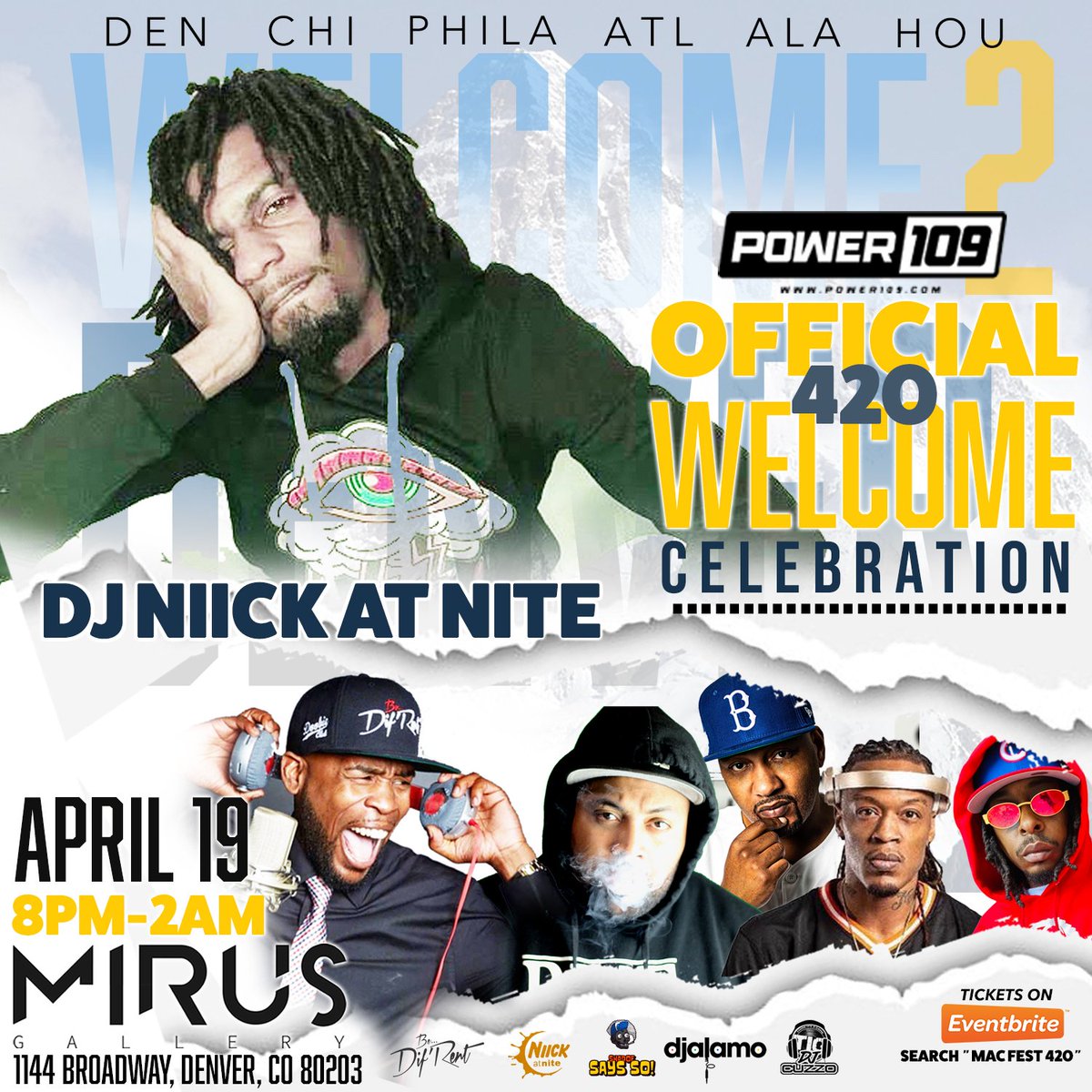 blazenpromos's tweet photo. 420 EVE @ Mirus inside Temple
National Dj's

- QBALL CHI TOWN
- DJ CUZZO ALABAMA
- DJ DIF'RENT WORLDWIDE
- DJ ALAMO PHILLY
- DJ NIICK AT NITE ATL

#WelcomeToDenver
#Blazenpromos
#Blaze
#MacFEST420
#DJ
#Blazetogo
#Temple
#Cannabis
#Weed https://t.co/TqCfwPq4wx