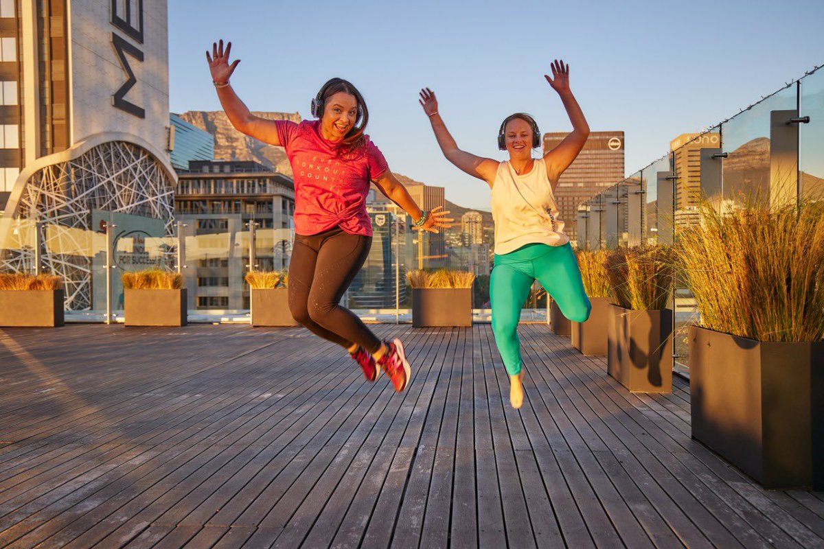 CTICC_Official's tweet photo. #SecretSunrise hosted a silent guided dance and meditation session on our Mountain View Terrace this morning. The session included a variety of mindful practices, including meditation, breathwork, movement and dance while overlooking the Cape Town skyline. #CTICC @WTM_Africa https://t.co/1JPcNGJf0N