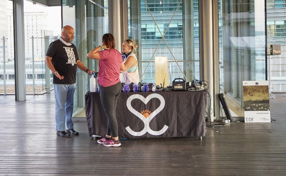 CTICC_Official's tweet photo. #SecretSunrise hosted a silent guided dance and meditation session on our Mountain View Terrace this morning. The session included a variety of mindful practices, including meditation, breathwork, movement and dance while overlooking the Cape Town skyline. #CTICC @WTM_Africa https://t.co/1JPcNGJf0N