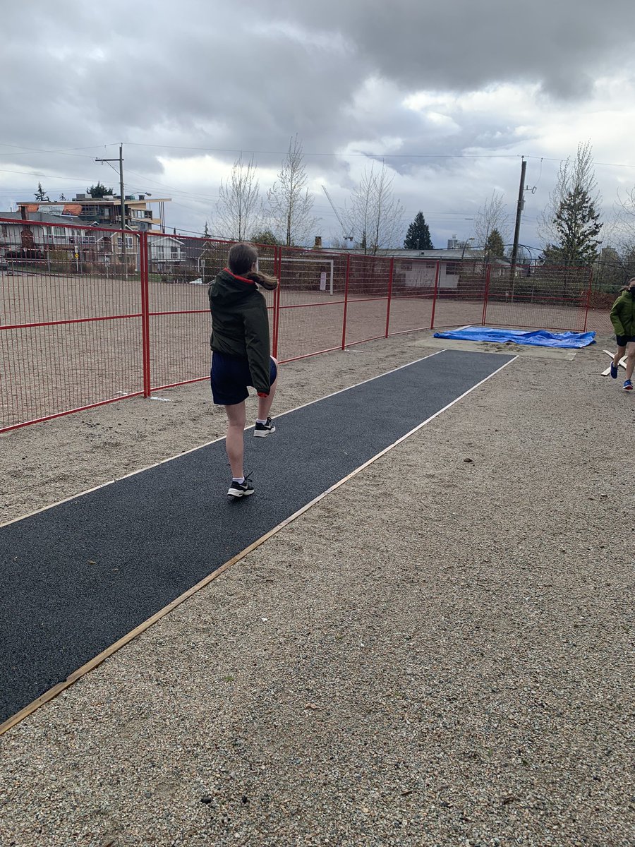 HTrinitySchool's tweet photo. Who would’ve thought that our first day using our new long jump pit we would need coats and wait for the snow to stop on April 12. https://t.co/R6J8oPIIiH