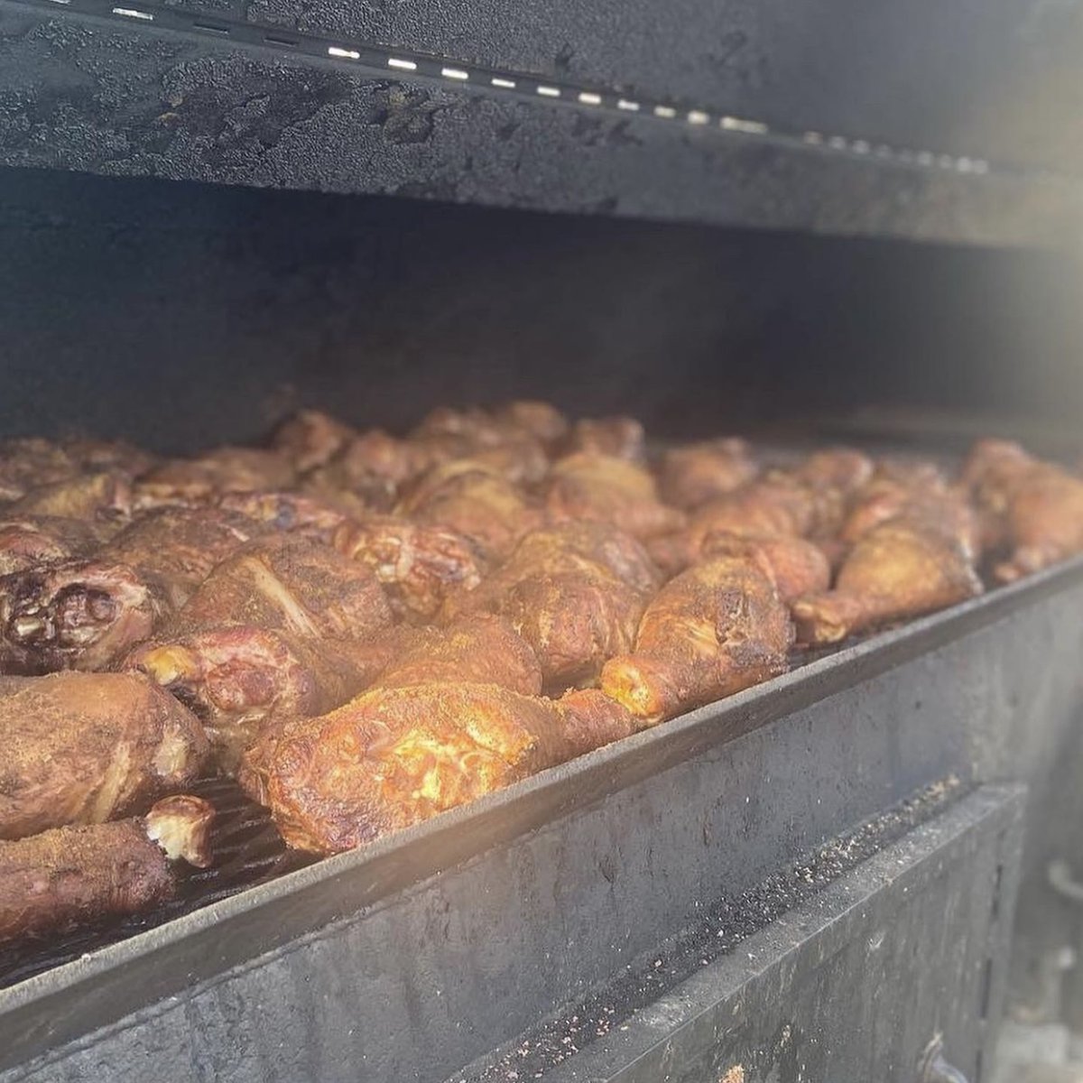 Beautiful day to come try @redbonesturkeylegs at Watershed! Open 6 days a week at 12pm - dine in &amp; carry out - 141 E Carolina Ave.