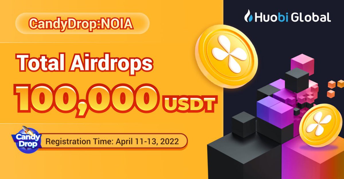 CryptoDropGive's tweet photo. #Huobi #CandyDrop  🍬 $NOIA

💰Fond: 488718 $NOIA
🏆Winners: 5000👥
💎Reward: 97.74 $NOIA

✅Reg https://t.co/TbU9ikdwif
✅KYC
✅Daily average spot trading 100 USDT or more
✅Join

⏲Deadline 11:00 (UTC) on Apr 13
⚠️APP version only
⚠️Trading using Point Cards will not be counted https://t.co/usIUmf7lzZ