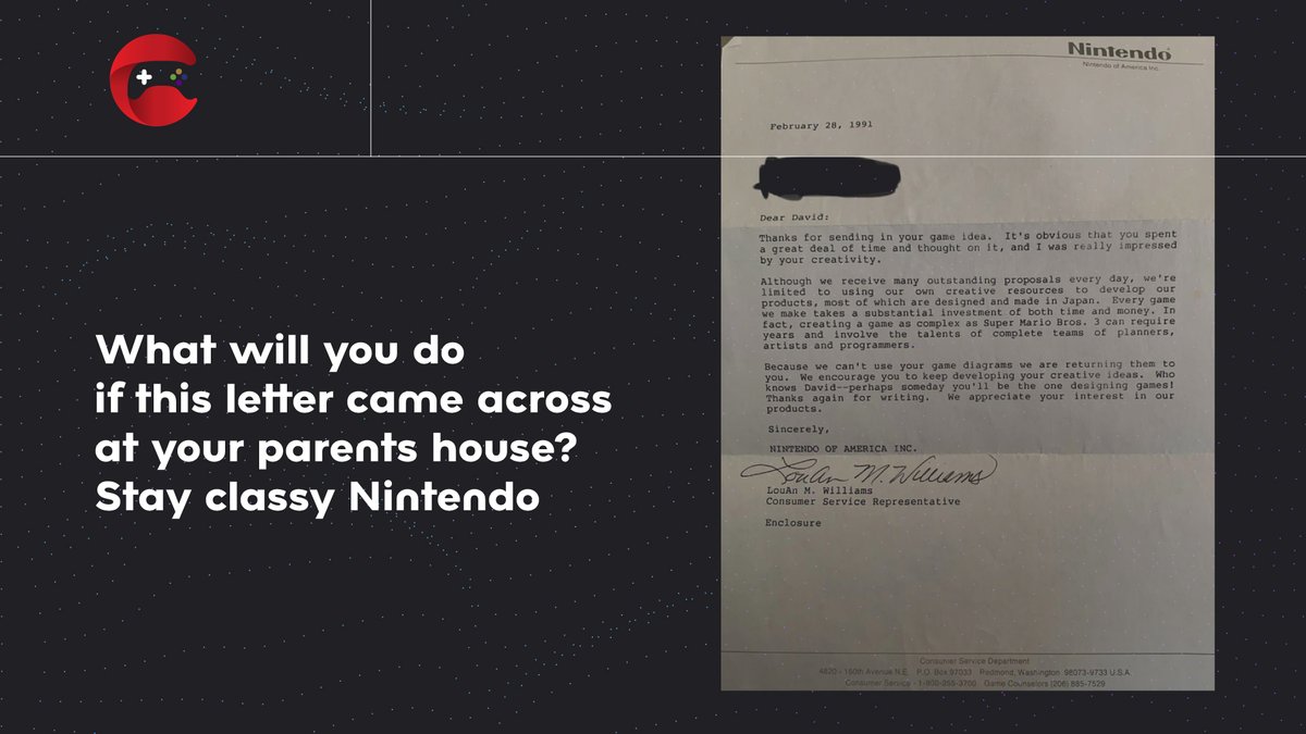 RedpadGames's tweet photo. A #Reddit user posted a sweet letter that #Nintendo sent him in 1991.  It's hard to imagine a major game maker being so loyal to its audience these days. Unless it's RedPad Games. We are ready to communicate with you around the clock 🙌

#creatingworlds #dustland #redpadgames https://t.co/8N6kdfbEev