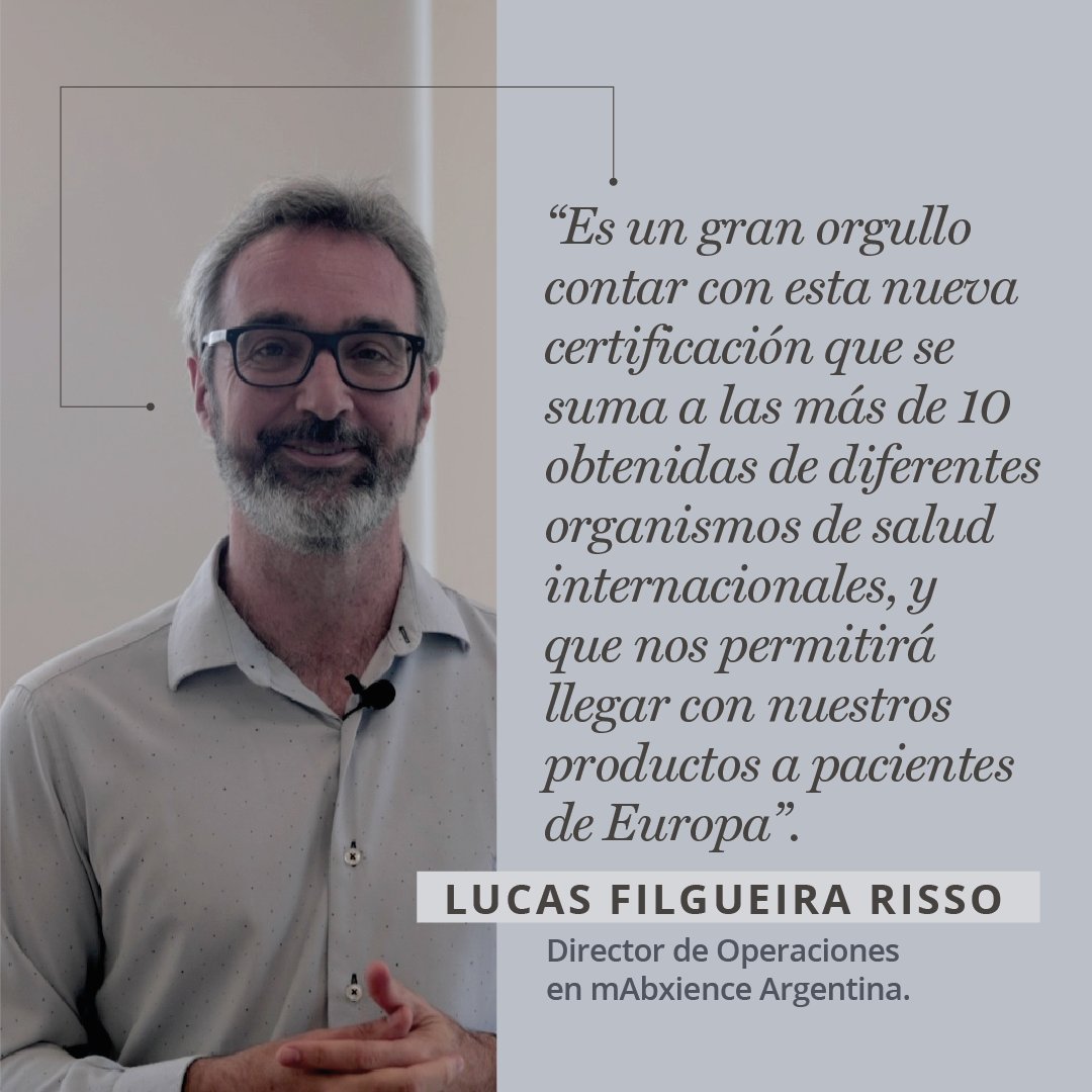 Insud_Arg's tweet photo. #OrgulloINSUD | Nuestra compañía biotecnológica, @mAbxience, obtuvo la certificación #GMP de la #AgenciaEuropeadeMedicamentos: una serie de guías y recomendaciones que usa la industria farmacéutica para cumplir con el estándar de calidad necesario para producir medicamentos. https://t.co/N1Uh4kkiaG