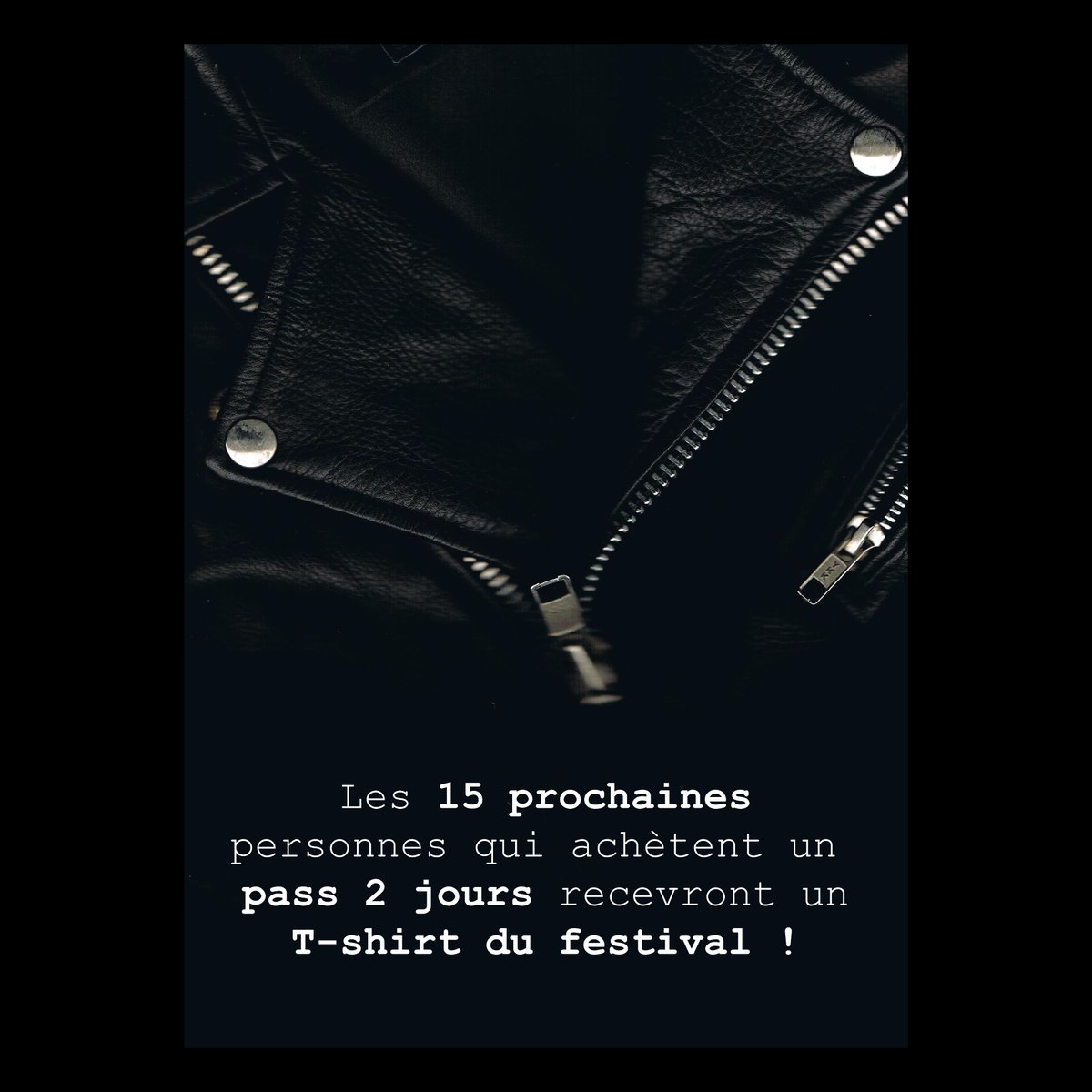 👕ON OFFRE DES T-SHIRTS👕

Tu hésites à venir au festival ce week-end ? Voilà qui pourrait te décider !

À partir de maintenant, les 15 prochaines personnes qui achètent un pass 2 jours recevront 1 T-Shirt du festival !

Voici le lien de la billetterie : nosrevesfontdubruit.fr/billetterie/