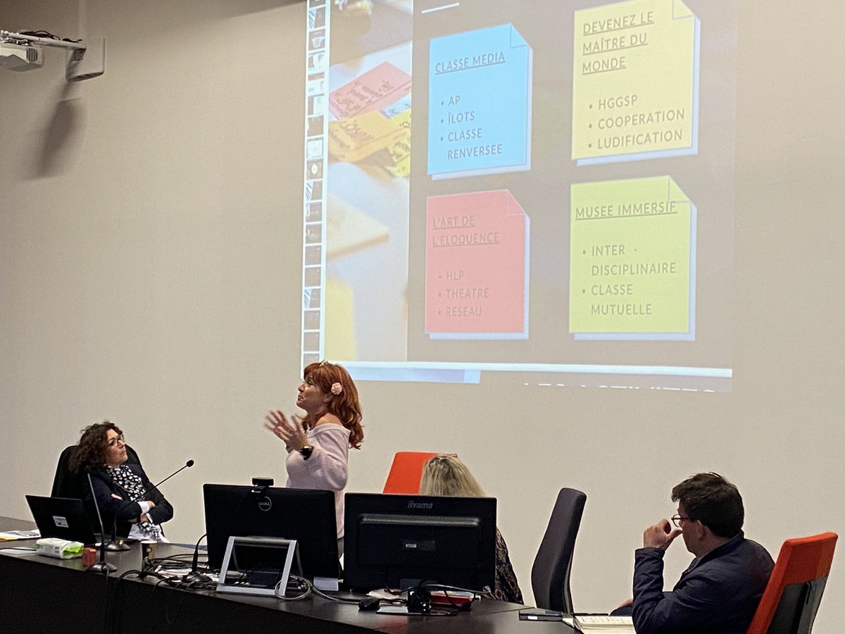 clemibordeaux's tweet photo. Séminaire @cardiebdx #EspritCritique #EducMediasInfo à @INSPEacBordeaux Présentation des projets et classe média expérimentation du LP des Métiers de la Mer #Gujan @DsdenGironde https://t.co/crBmNrnA5z https://t.co/tnV2YOCslr