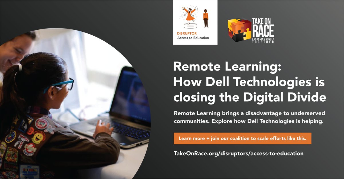 As part of a month-long Giving Tuesday campaign, <a href="/DellTech/">Dell Technologies</a> launched the Dell Trade In and Give program - a collaboration that addresses two major problems: technology waste and accessibility. Read more at takeonrace.org/about/news-and…

#takeonrace #racialequity #allyship #education