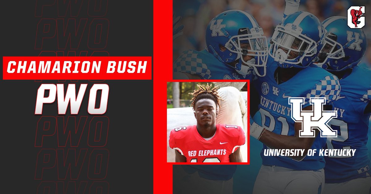 RecruitTheG's tweet photo. Big congratulations to ‘22 DB Chamarion Bush (@ceomariii) on receiving an opportunity to play for the University of Kentucky! #RecruitTheG🐘‼️ #ForTheTeam😼 https://t.co/l4IjNfCpPf