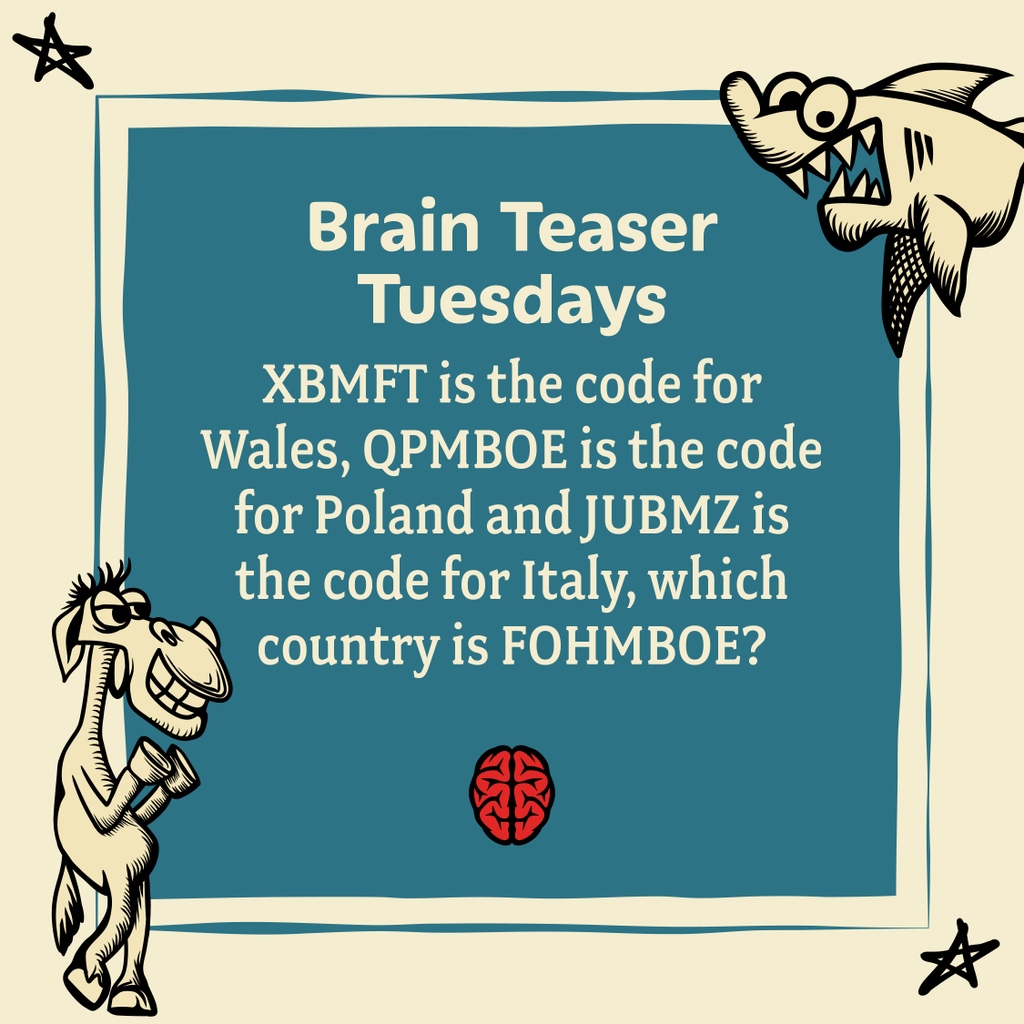 mybrainface's tweet photo. Which country is FOHMBOE?
#brainface #puzzle #brainteaser #yyc https://t.co/Mg8MeX3sxC