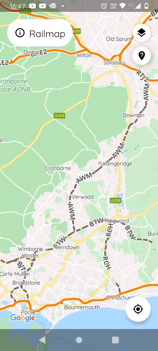 STMC_Dorset's tweet image. Just imagine if Broadstone, Corfe Mullen, Wimborne, West Moors, Verwood, Alderholt, Fordingbridge, Braemore and Downtown were back on the #Rail map and the #Sustainable relief provided to the A354, A338, A349 and A31? (Thanks to #RailMap app.) @SustainDorset @DorsetCouncilUK