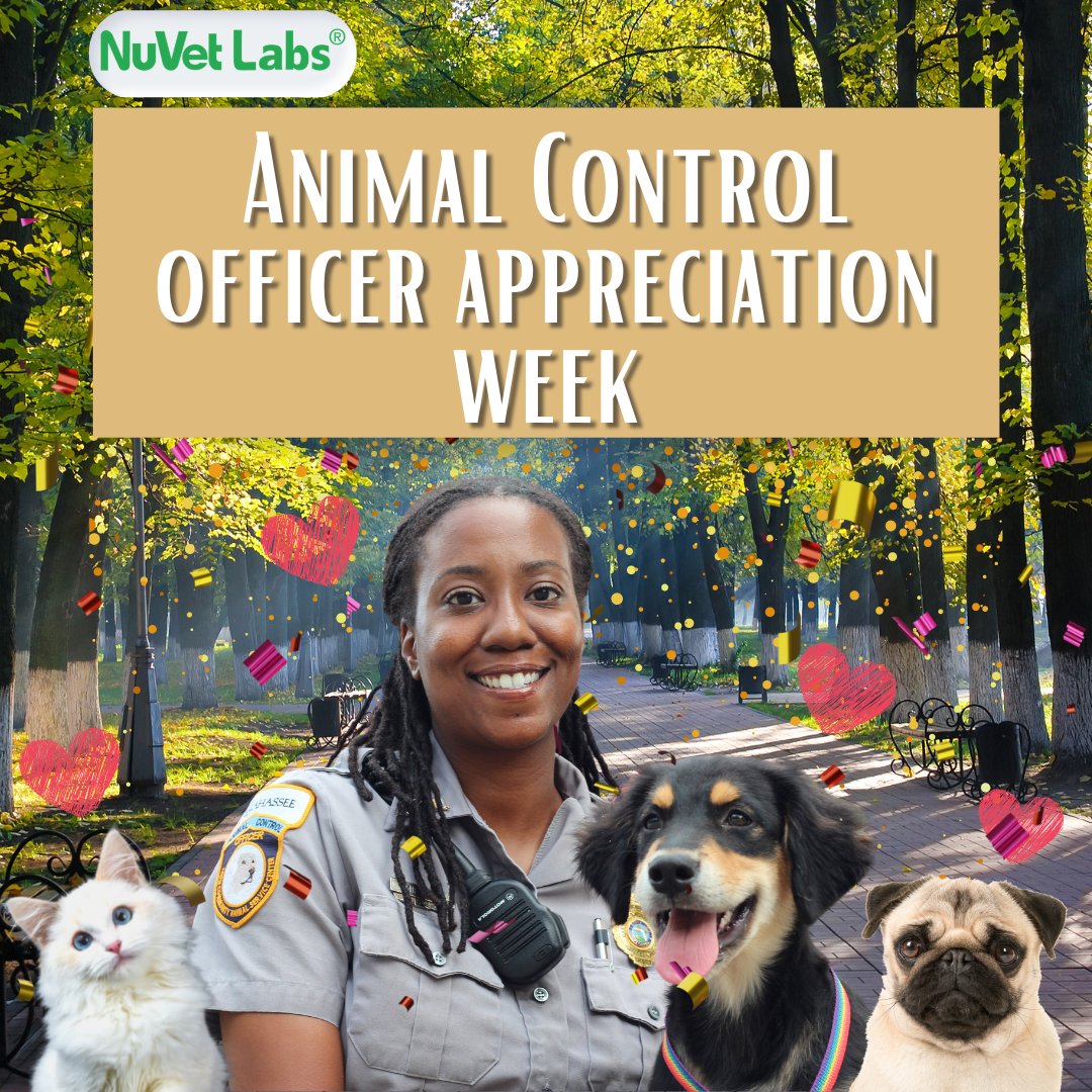 NuVet's tweet photo. Any Animal Control Officers tagged in this post will be sent a free bottle of NuVet Plus as a token of appreciation!

Thank you to all Animal Control Officers that are hard at work everyday keeping animals safe! 

#AnimalControlOfficerAppreciationWeek https://t.co/NQL41xIrzR