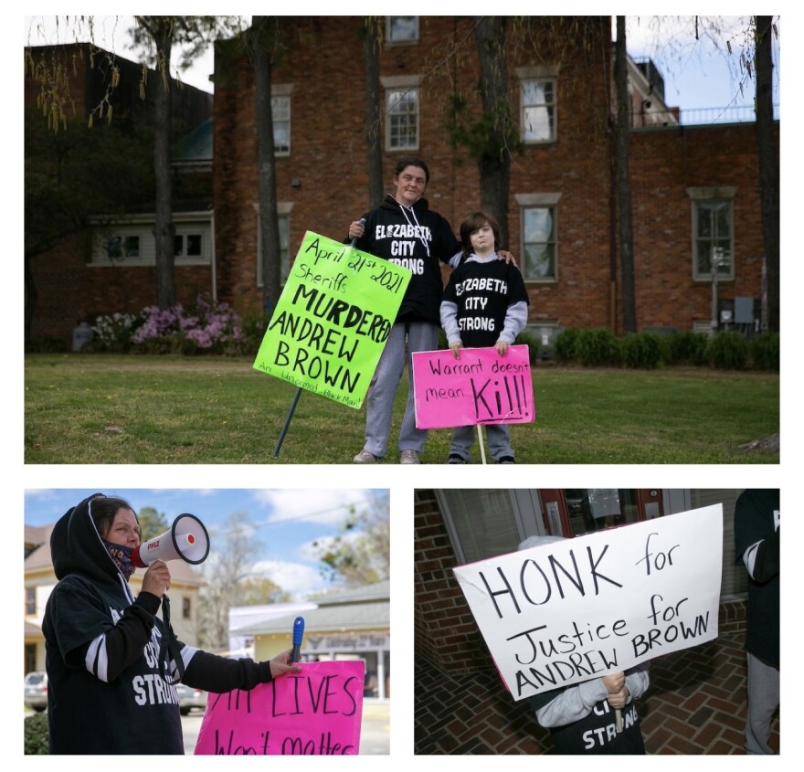 wunc's tweet photo. Andrew Brown Jr.'s death has sparked an awakening in Pasquotank County. More people are paying attention to local politics and power structures than before, according to more than a dozen community and political leaders.
https://t.co/FxAk16vm1n

Photos by Allison Joyce for WUNC https://t.co/b4OWoFyced
